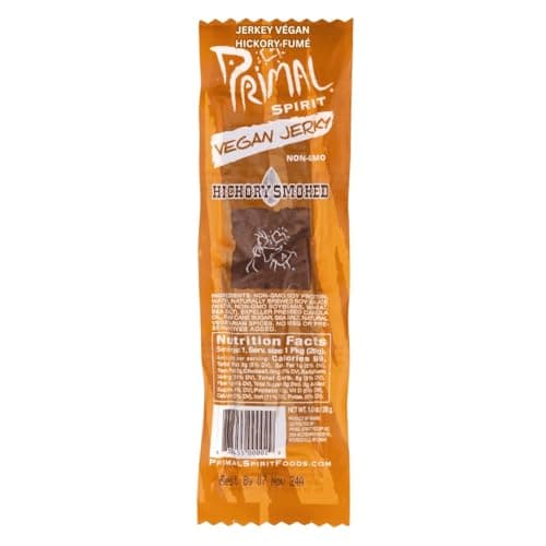 Image of Primal Vegan Jerky Soy - Hickory Smoked Jerky - 24 x 28g