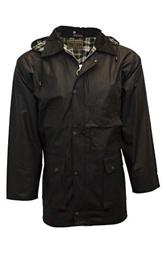 Image of WALKER AND HAWKES - Men's Wax Unpadded Benson Jacket - Black - X-Large