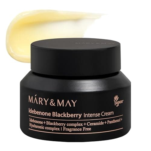 Image of Mary&May Idebenone + Blackberry Intensive Care Cream 2.46oz | Moisturizing, Skin Barrier Strengthening, Hydrating & Elasticity | EWG Green