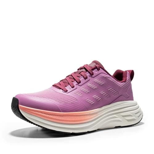 Image of NORTIV 8 Women's Walking Shoes Cushion Running Shoes Active Float Non-Slip Comfortable Breathable Workout Gym Sports Athletic Fashion Trainers Sneakers,Size 7,Purple,SNWS245W