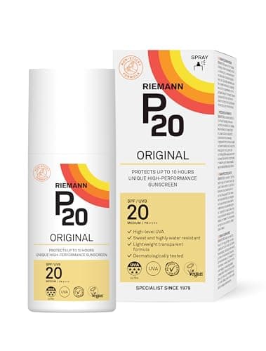 Image of RIEMANN P20 Original SPF20 Spray 200ml, Advanced Sunsceen Protection, High Performance, Triple Protect + Sweat Resistance, Protects up to 10 hours, Very Water Resistant