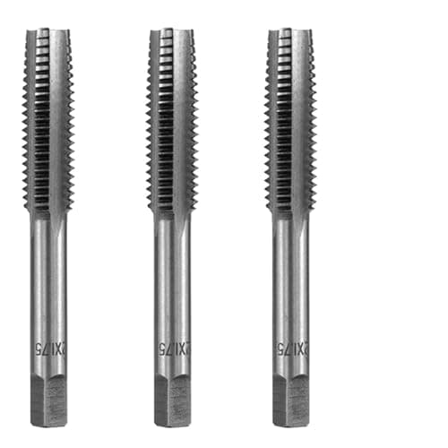 Image of GIONAR 3pcs M3 x 0.5 Hand Tap Set, High Speed Steel Taper/Plug/Bottom Taps for Manual Threading, M3 Threading Tool for Most Metals, DIY and Workshop Use