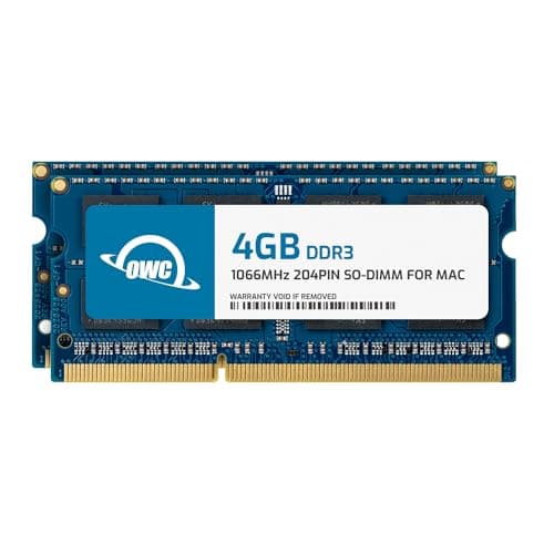 Image of OWC - 8GB OWC Memory Upgrade Kit - 2 x 4GB PC8500 DDR3 1066MHz SO-DIMMs for all MacBook Pro 13", 15", & 17" 2008/2009/2010 'Unibody' models; all MacBook 13" Unibody; Mac mini 2009 & Later; iMac 2009