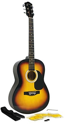 Image of Martin Smith Acoustic Guitar with Guitar Strings, Guitar Plectrums & Guitar Strap