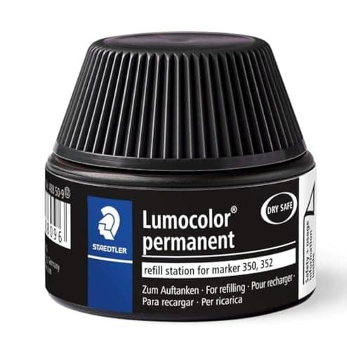 Image of Staedtler 488 50-9 Lumocolor Permanent Marker 15 - 20 Refills for 350 / 352 Black