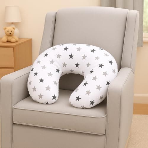 Image of For Your Little One Breast Feeding Maternity Nursing Pillow Support | Mother & Baby Awards Shortlisted (Silver Twinkle Stars)