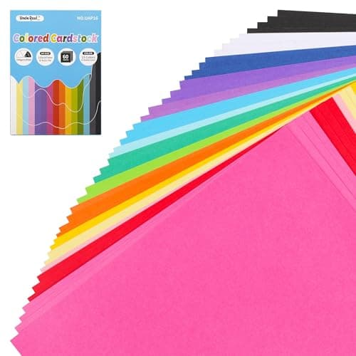 Image of 60 Sheets Colored Cardstock - A4 8.3 x 11.7 inch / 15 Colors 85Ib 230gsm 21x29.7cm Card Paper for DIY Art Paper Crafting Scrapbook Creative Decor School Supplies UAP16