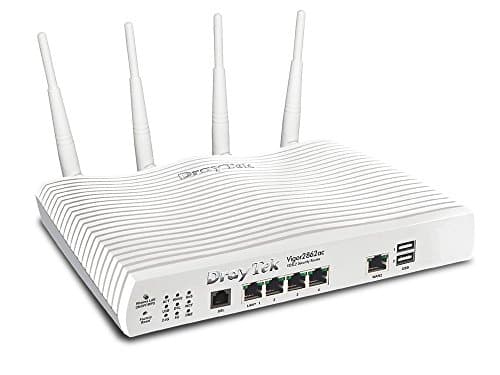 Image of DrayTek Vigor 2862AC Quad-WAN 802.11ac 5GHz Wireless Router for ADSL, VDSL and Ethernet-based Broadband with 3G/4G LTE Support