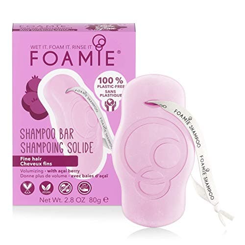 Image of FOAMIE Shampoo Bar, Acai for Volume, Plastic-Free, pH-Balanced, Soap-Free, No Sulphates or Parabens. Made in the UK.