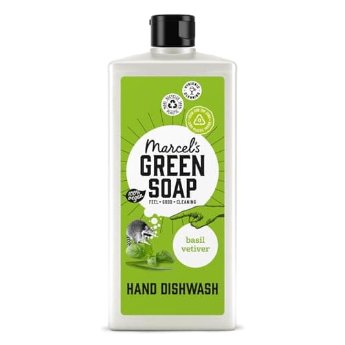 Image of Marcel's Green Soap - Washing Up Liquid Basil & Vetiver - Dishwashing Liquid - Hand dishwash - 100% Vegan - 100% Recycled Plastic - 97% Biodegradable - 500 ML
