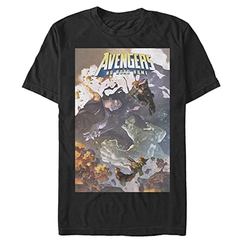 Image of Marvel Men's Avengers No Way Home Wk3 T-Shirt, Black, 4XL