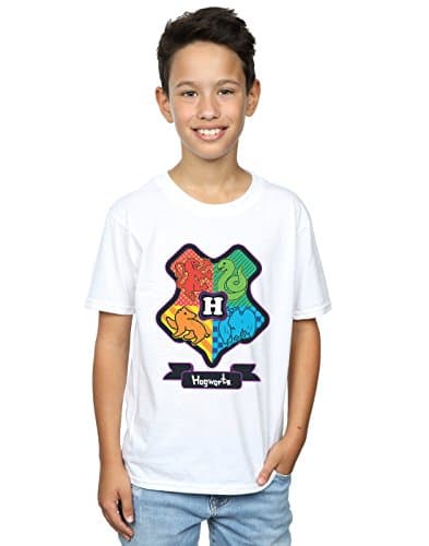 Image of Harry Potter Boys Hogwarts Junior Crest T-Shirt 12-13 Years White