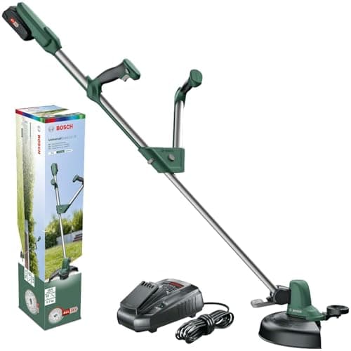 Image of Bosch Cordless Grass Trimmer UniversalGrassCut 18V-260 (1x Battery, 18 Volt System, Cutting Diameter: 26 cm, Adjustable Handles, in Carton Packaging)