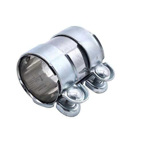 Image of TAKPART Exhaust Clamp Pipe Connector Double Clamp Exhaust Pipe Clamp Ø 65 mm x 90 mm 13278371