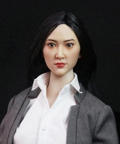 Image of [TOYBARJAPAN] 1/6 Scale Action Figure Fits TBLeague Body HaHtoys H002B Long Hair Asian Beauty Female Head (Body and Clothes Not Included)