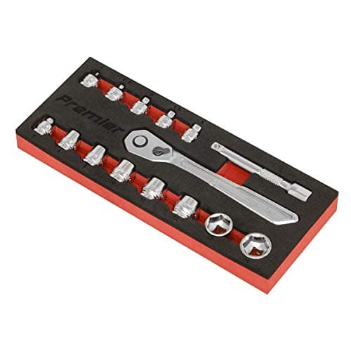 Image of Sealey AK5783 15pc 1/4"Sq Drive Low Profile Socket Set