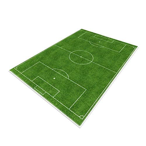 Image of TYKTZXY Soccer Field Rug Football Rug Carpet,Funs Home Decor Play Mat for Boys Girls Sports Theme Room Green 80×120cm