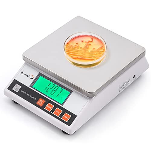 Image of Bonvoisin High Precision Digital Accurate Electronic Balance Portable Heavy Weight Laboratory Analytical Balance 0.1g Industrial Weighing Counting Scale Jewery Kitchen Scale CE Certified (10kg,0.1g)