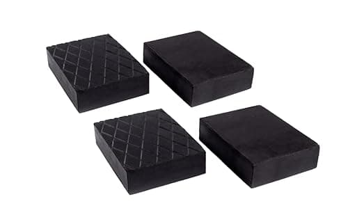 Image of Rubbergiant Set of 4 Rubber Blocks 120 x 80 x 20 mm Jacking Beam Rubber Support Block Universal Vehicle Car Lifting Workshop Repair Surface Non Slip Pad Scissor Car Lift Pad