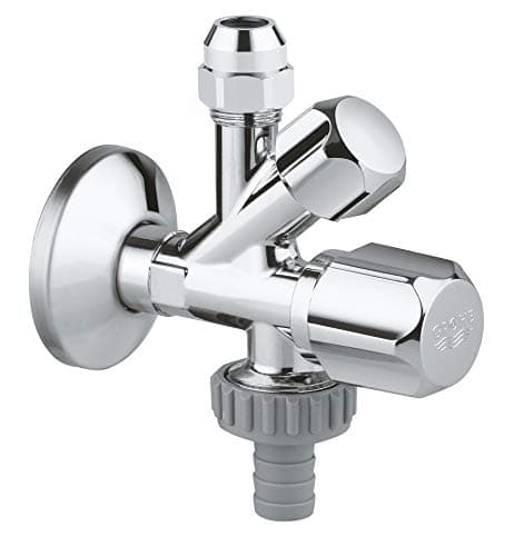 Image of GROHE Angle Valves Neutral Handle Original was Combination Service Valve 1/2" Chrome 22035000