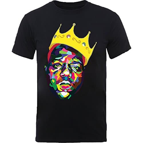 Image of Notorious B.I.G Biggie Smalls Coloured Crown Official Unisex T-Shirt up to XXL - Large E3 Black