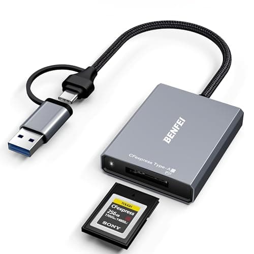 Image of BENFEI CFexpress Type A Card Reader with USB 3.2 (Gen 2) 10Gbps, USB-C&USB-A 2-in-1 Type A CFexpress Adapter, Compatible with Windows/Mac/Linux/Android
