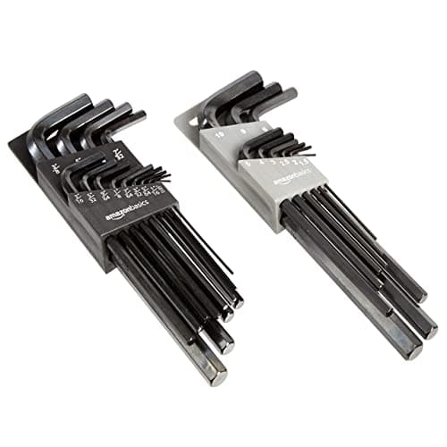 Image of Amazon Basics 22-Piece Long Arm Hex Key Wrench Set - SAE/Metric