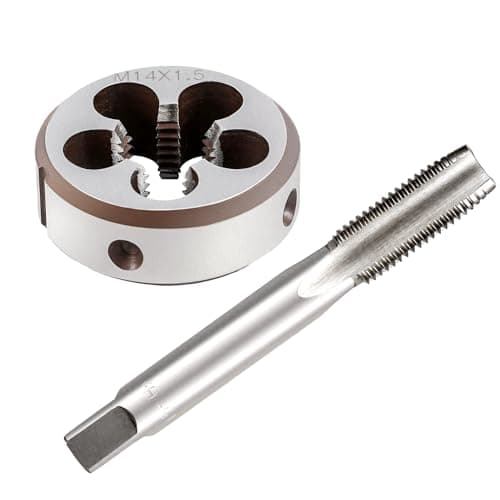 Image of M14x1.5 Metric Thread Tap and Die Set, High-Speed Steel Alloy Metric Machine Tap Die Set Durability Tool Right Hand
