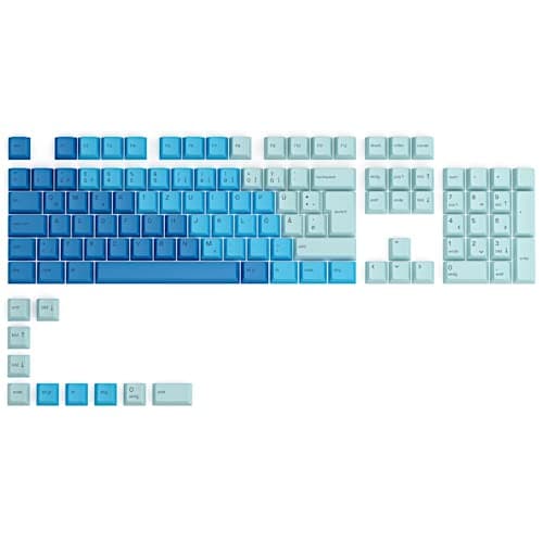 Image of Glorious Gaming 115x GPBT Keycaps - Cherry Profile, Super Durable PBT Plastic, Eye Catching Aesthetics, Superior Sound, Original Typeface, German Layout - Ocean