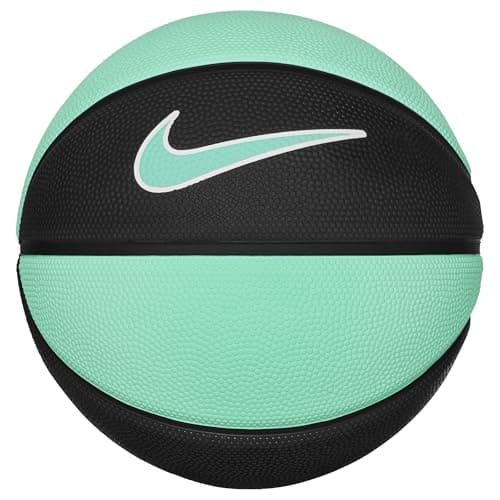 Image of Nike Swoosh Skills Mini Basketball – Training Basketball – Mini Basketball for Skills Training & Leisure, Black/Black/White/Bleached Turq, 3