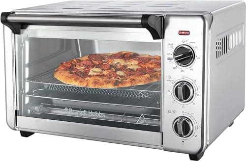 Image of Russell Hobbs 20L Oven 5-in-1 Rapid Hot Air Fryer, Mini Oven, Grill, Toaster, Warming Function, Timer, Energy Saving, Pizza Diameter 30cm, Incs. Frying Basket, Baking Tray & Grill Rack, 26680