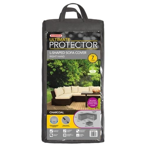 Image of Bosmere Ultimate Protector (Modular) L Shaped Dining Cover Right Side Long Medium Charcoal UM667C