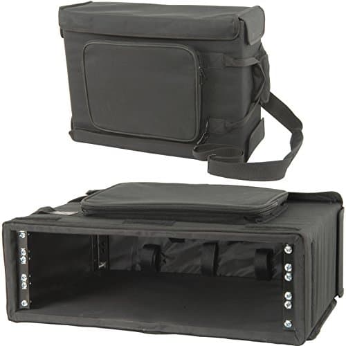 Image of 19” 3U Rack Mount Transit Carry Bag – Patch Panel Padded Case – DJ Mixer Audio