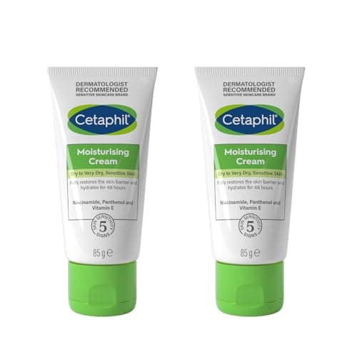 Image of Cetaphil Moisturising Cream for Face, Hand & Body, Travel size, Moisturiser for Dry and Sensitive Skin, 85g, With Niacinamide & Vitamin E (Pack of 2)