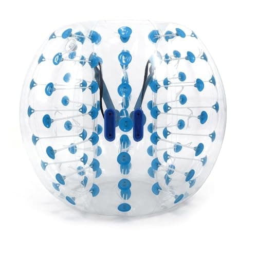 Image of BOAGEW Inflatable Bumper Bubble Soccer Balls for Teens Women Men, Body Size Adult Human Bubble Ballѕ, Bumper Bubble Soccer Ballѕ-4t Blue (4FT Blue Dot, 4FT)