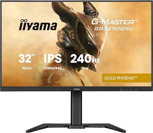 Image of iiyama G-Master GB3290QSU-B1 32 inch 240Hz QHD Pro-Gaming, 1ms, FreeSync Premium, HDR400, HDMI 2.1/DP/USB/USB-C, Height Adjustable Stand