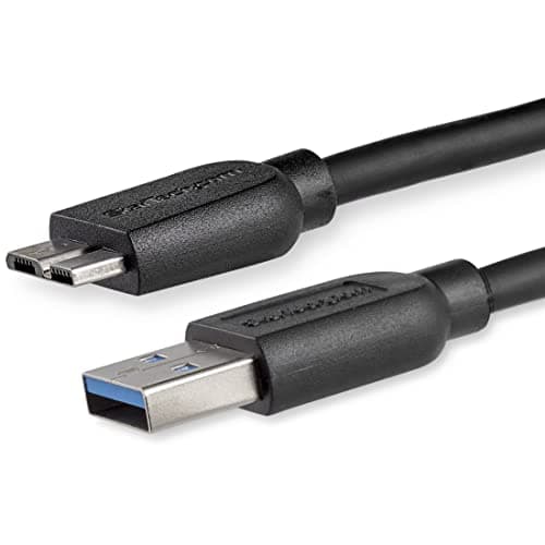 Image of StarTech.com 2m 6ft Slim USB 3.0 A to Micro B Cable M/M - Mobile Charge Sync USB 3.0 Micro B Cable for Smartphones and Tablets (USB3AUB2MS)