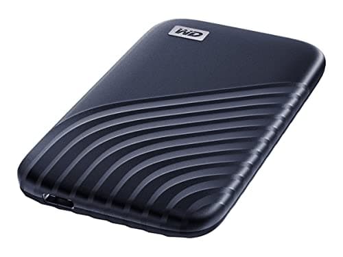 Image of WD My Passport SSD, 2TB Portable External SSD, read speeds up to 1050 MB/s, write speeds up to 1000MB/s, Portable SSD, Works with PC, Xbox and Playstation, Midnight Blue