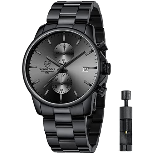 Image of Affute Men's Watches Analogue Quartz Movement: Stainless Steel Chronograph Watch for Men - 3ATM Waterproof Wrist Watch with Auto Date - Casual Sports & Dress Watches Luxury Gift for Him