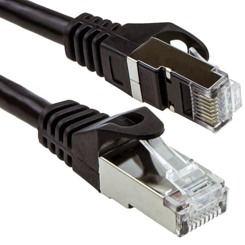 Image of kenable Cat6A SSTP Snagless Shielded RJ45 Network Ethernet 10GIG Cable 1m Black