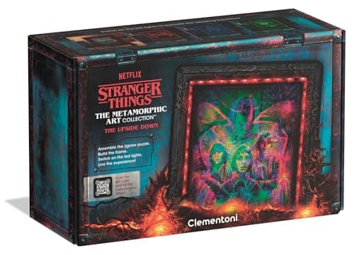 Image of Clementoni Stranger Things Metamorphic Art with LED Light: 520-Piece puzzle, Colour-Changing Scene with Eleven, Friends and the Mind Flayer
