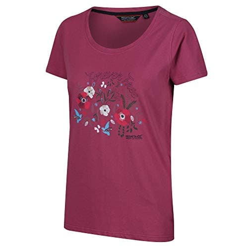Image of Regatta Filandra IV' Short Sleeve T-Shirt with Coolweave Cotton Print Violet