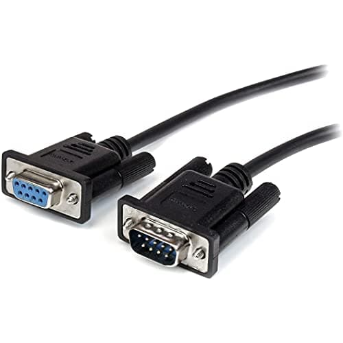 Image of StarTech 1m Black Straight Through DB9 RS232 Serial Cable - DB9 RS232 Serial Extension Cable - Male to Female (MXT1001MBK)