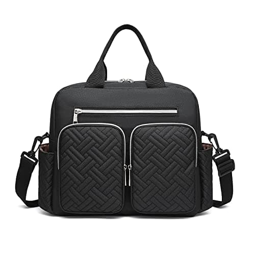 Image of Kono Baby Changing Bag, Multifunction Nappy Bags, Hospital Maternity Tote Handbag, Diaper Messenger with Stroller Straps and Insulated Pockets, for Mum and Dad