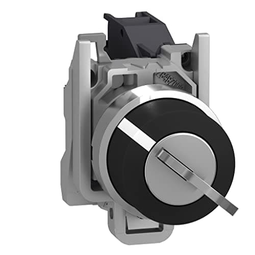 Image of Schneider Electric Harmony XB4 - Key Selector Switch, Metal, 2 Positions, Ronis 455 Keylock, Stays Put, 1NO, 22 mm Mount, XB4BG41, Black