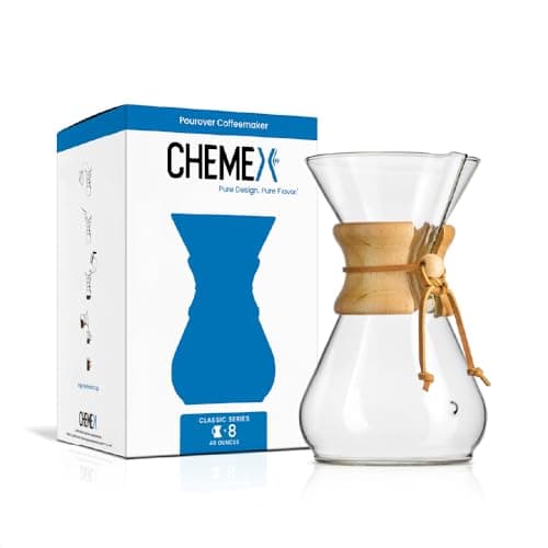Image of Chemex Pour-Over Glass Coffeemaker - Classic Series - 8-Cup - Exclusive Packaging