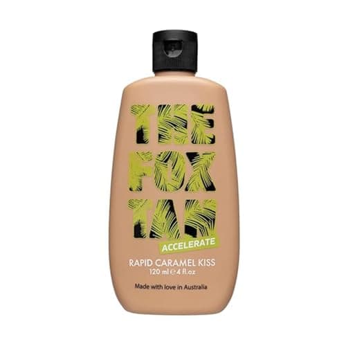 Image of The Fox Tan Rapid Caramel Kiss, Natural Tanning Accelerator For Deeper & Darker Tans, Delivers an Instant Tint & Glow, Vegan & Cruelty-Free, 120 ml