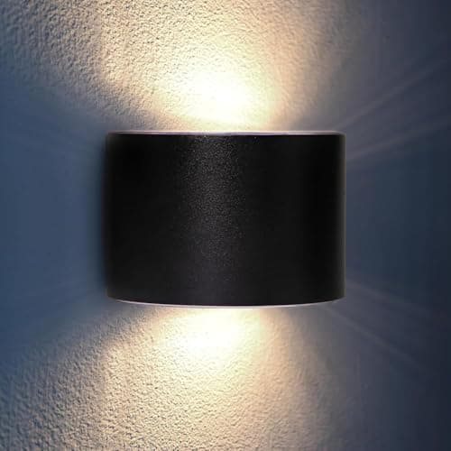 Image of Proxinova Solar Up & Down Wall Light, Solar Lights Outdoor Garden Wall, Waterproof Steel Fence Light, Wireless Wall Lights Outdoor Garden, Easy Fit, Patio, Terrace, Frontdoor