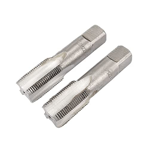 Image of sourcing map Metric Hand Tap M22 Thread 1.5 Pitch 4 Straight Flutes H2 Alloy Tool Steel Bottom & Taper Screw Tap Set Tapping Tools for Repairing 1 Pair