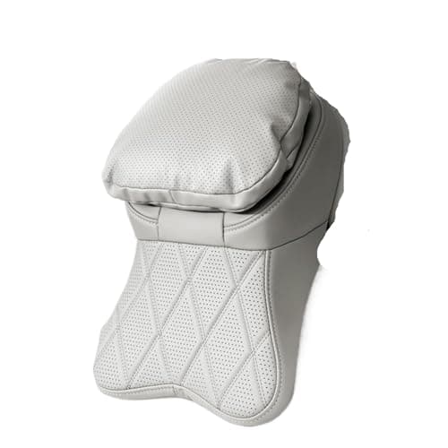 Image of ANQKYO Aviation-Grade PU Leather Car Headrest Aviation-Grade Pu Leather Car Headrest, Memory Foam Neck Pillow, Ergonomic Design Support(White)